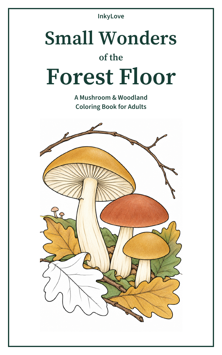 Small Wonders of the Forest Floor cover featuring mushrooms and autumn leaves
